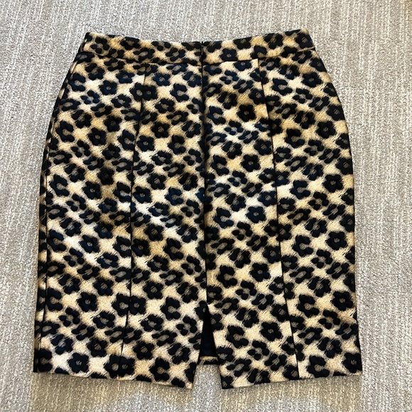 RED Valentino Leopard Print Jacquard Pencil Skirt - Picture 3 of 10